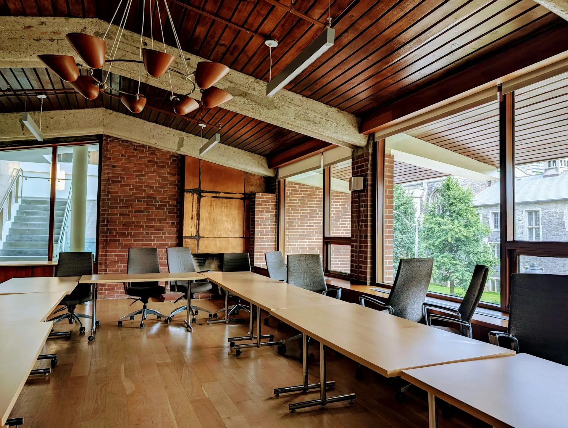 Empty boardroom interior